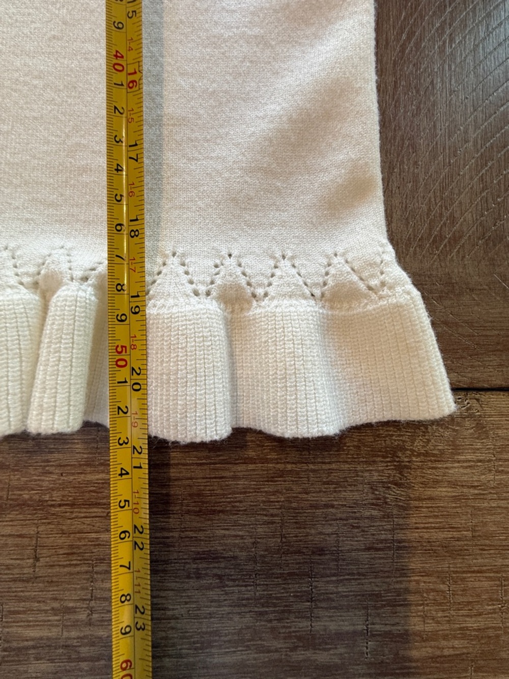 LOFT Pointelle Ruffle Sweater Tank, M - Picture 9 of 9